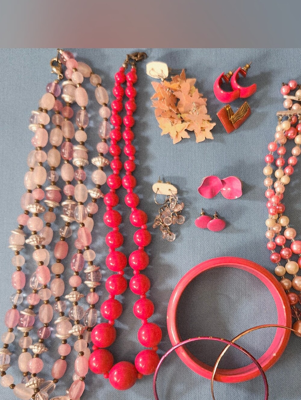 ✨ Vintage Pretty in Pink Costume Jewelry Statement Bundle ✨